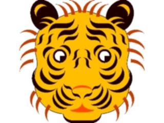 Sticker Custom Preview Image #022140 Animals Cartoons Tiger Face5