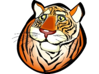 Sticker Custom Preview Image #022141 Animals Cartoons Tiger Face6