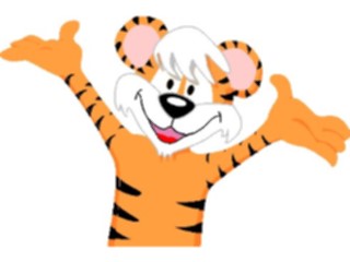 Sticker Custom Preview Image #022143 Animals Cartoons Tiger Happy2