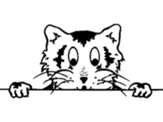 Sticker Custom Preview Image #022148 Animals Cartoons Tiger Looking Over