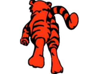 Sticker Custom Preview Image #022154 Animals Cartoons Tiger Rear View