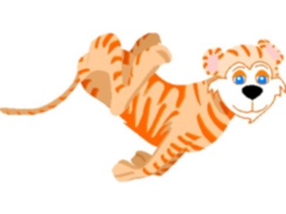 Sticker Custom Preview Image #022157 Animals Cartoons Tiger Running2