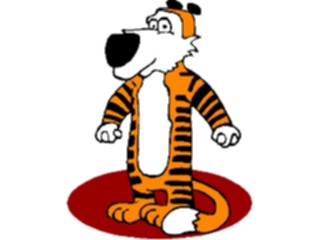 Sticker Custom Preview Image #022162 Animals Cartoons Tiger Standing2