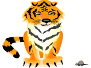 Sticker Custom Preview Image #022169 Animals Cartoons Tigerwith Mouse