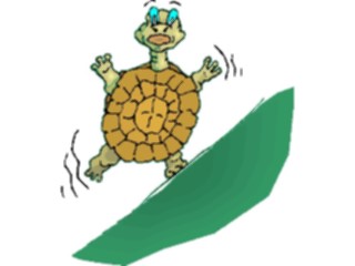 Sticker Custom Preview Image #022190 Animals Cartoons Tortoise Off Balance