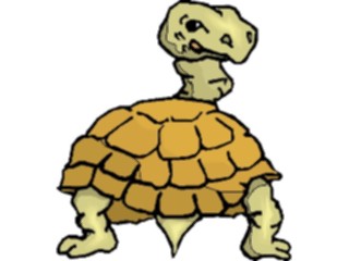 Sticker Custom Preview Image #022196 Animals Cartoons Tortoise Rear