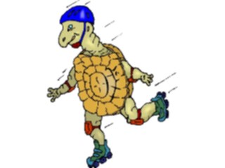 Sticker Custom Preview Image #022198 Animals Cartoons Tortoise Skating