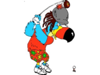 Sticker Custom Preview Image #022217 Animals Cartoons Toucan Golfing