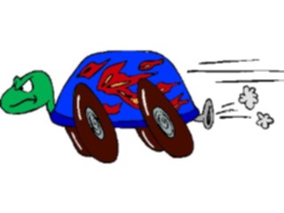 Sticker Custom Preview Image #022276 Animals Cartoons Turtle Hot Rod