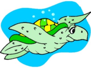 Sticker Custom Preview Image #022294 Animals Cartoons Turtle Swimming2