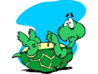 Sticker Custom Preview Image #022298 Animals Cartoons Turtle Upside Down