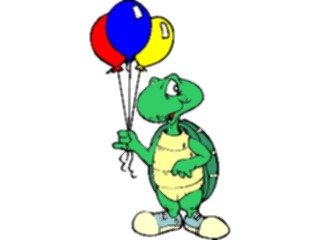 Sticker Custom Preview Image #022300 Animals Cartoons Turtlewith Balloons