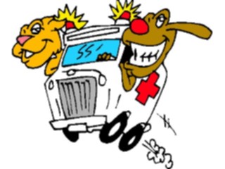 Sticker Custom Preview Image #022307 Animals Cartoons Vet Ambulance