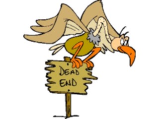 Sticker Custom Preview Image #022326 Animals Cartoons Vulture Dead End