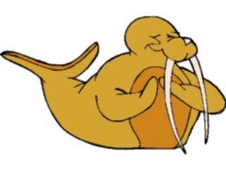 Sticker Custom Preview Image #022342 Animals Cartoons Walrus Clapping