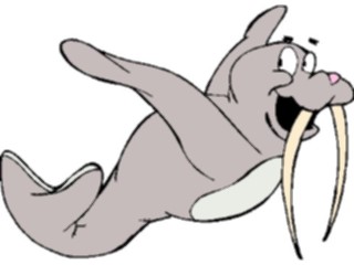 Sticker Custom Preview Image #022344 Animals Cartoons Walrus Diving