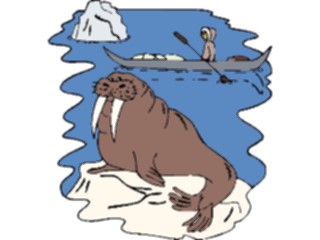 Sticker Custom Preview Image #022345 Animals Cartoons Walrus Eskimo