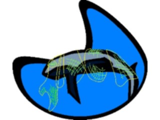 Sticker Custom Preview Image #022377 Animals Cartoons Whale Caughtin Net