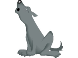 Sticker Custom Preview Image #022402 Animals Cartoons Wolf Howling