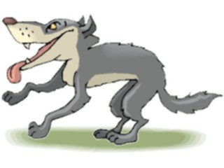 Sticker Custom Preview Image #022403 Animals Cartoons Wolf Hungry