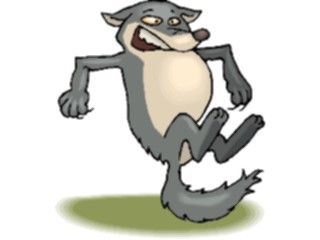 Sticker Custom Preview Image #022408 Animals Cartoons Wolf Jumping