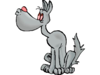 Sticker Custom Preview Image #022413 Animals Cartoons Wolf Sitting