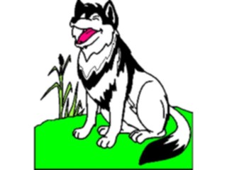 Sticker Custom Preview Image #022414 Animals Cartoons Wolf Smiling