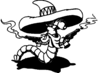 Sticker Custom Preview Image #022447 Animals Cartoons Worm Bandito