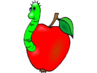 Sticker Custom Preview Image #022450 Animals Cartoons Wormin Apple2