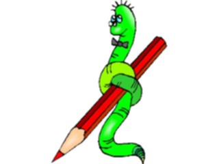 Sticker Custom Preview Image #022467 Animals Cartoons Worm Pencil