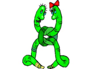 Sticker Custom Preview Image #022473 Animals Cartoons Worms Tied Up