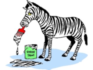 Sticker Custom Preview Image #022488 Animals Cartoons Zebra Painting