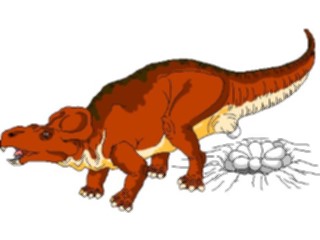 Sticker Custom Preview Image #022612 Animals Dinosaurs Protoceratops Egglaying