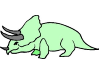 Sticker Custom Preview Image #022663 Animals Dinosaurs Triceratops05