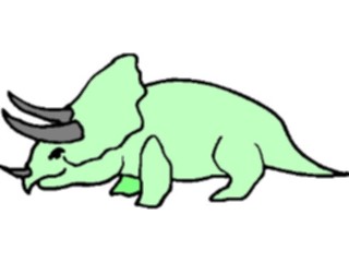 Sticker Custom Preview Image #022663 Animals Dinosaurs Triceratops05