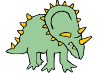 Sticker Custom Preview Image #022664 Animals Dinosaurs Triceratops06