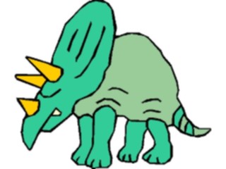 Sticker Custom Preview Image #022665 Animals Dinosaurs Triceratops07