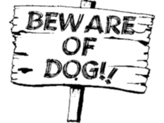 Sticker Custom Preview Image #022705 Animals Domesticated Bewareof Dog Sign