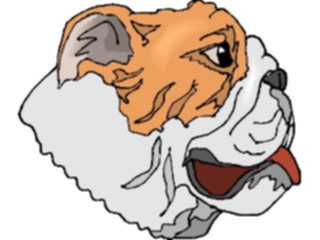 Sticker Custom Preview Image #022724 Animals Domesticated Bulldog Face