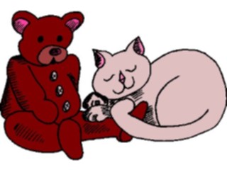 Sticker Custom Preview Image #022829 Animals Domesticated Cat Bear