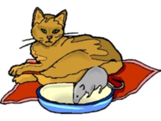Sticker Custom Preview Image #022844 Animals Domesticated Cat Mouse1