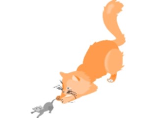 Sticker Custom Preview Image #022845 Animals Domesticated Cat Mouse2