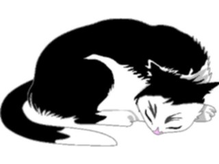 Sticker Custom Preview Image #022852 Animals Domesticated Cat Sleeping1