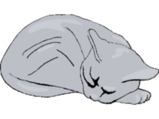 Sticker Custom Preview Image #022853 Animals Domesticated Cat Sleeping2