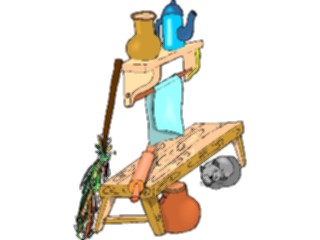 Sticker Custom Preview Image #022854 Animals Domesticated Cat Sleepingin Kitchen