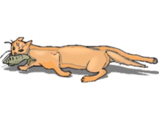 Sticker Custom Preview Image #022859 Animals Domesticated Catwith Fish