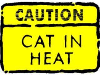 Sticker Custom Preview Image #022864 Animals Domesticated Caution Catin Heat
