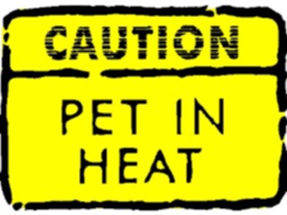 Sticker Custom Preview Image #022866 Animals Domesticated Caution Petin Heat