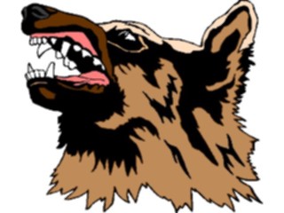 Sticker Custom Preview Image #023056 Animals Domesticated Dog Angry