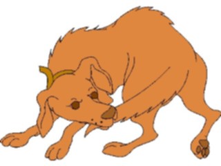 Sticker Custom Preview Image #023067 Animals Domesticated Dog Chasing Tail